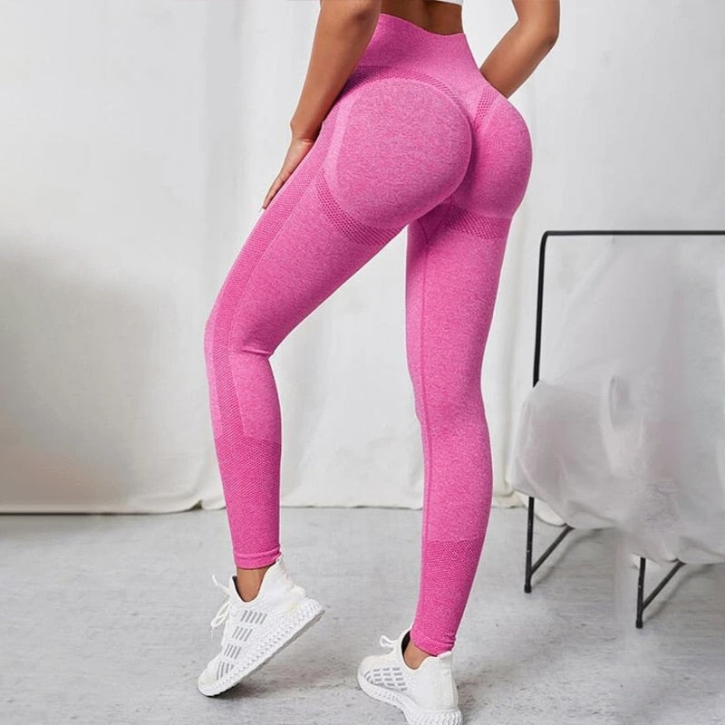 Leggins para Yoga e Esportes Fitness, sem Costuras e com Compressões Estruturadas