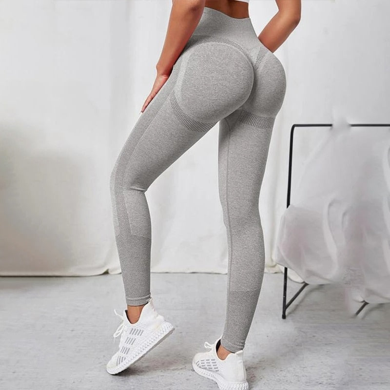 Leggins para Yoga e Esportes Fitness, sem Costuras e com Compressões Estruturadas