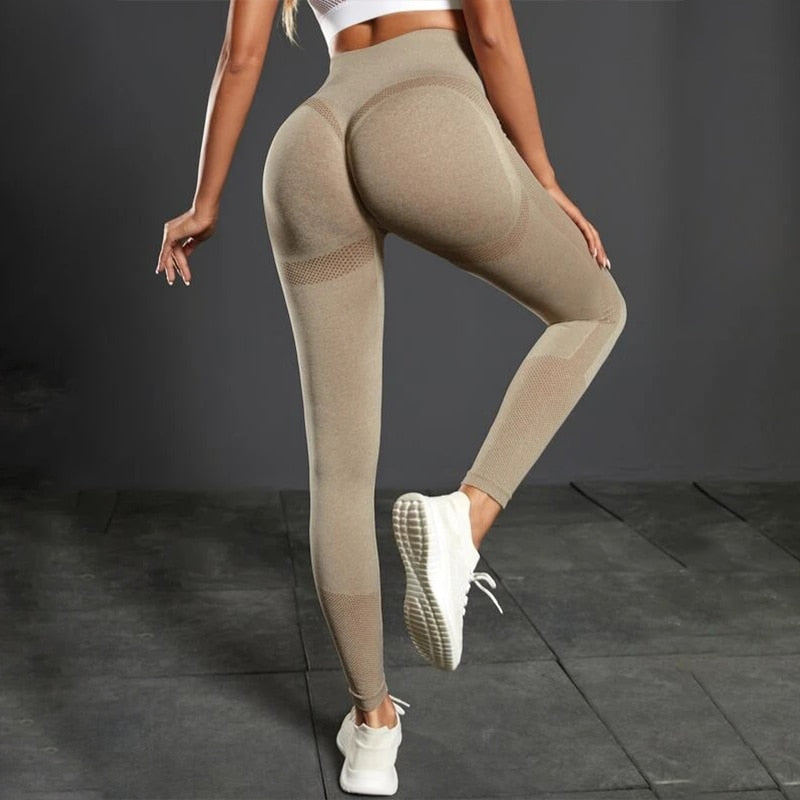 Leggins para Yoga e Esportes Fitness, sem Costuras e com Compressões Estruturadas