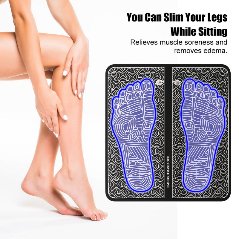 Tapete Massageador, Para os Pés. Fisioterapia de Relaxamento Muscular para os Pés. Com Bateria Recarregável