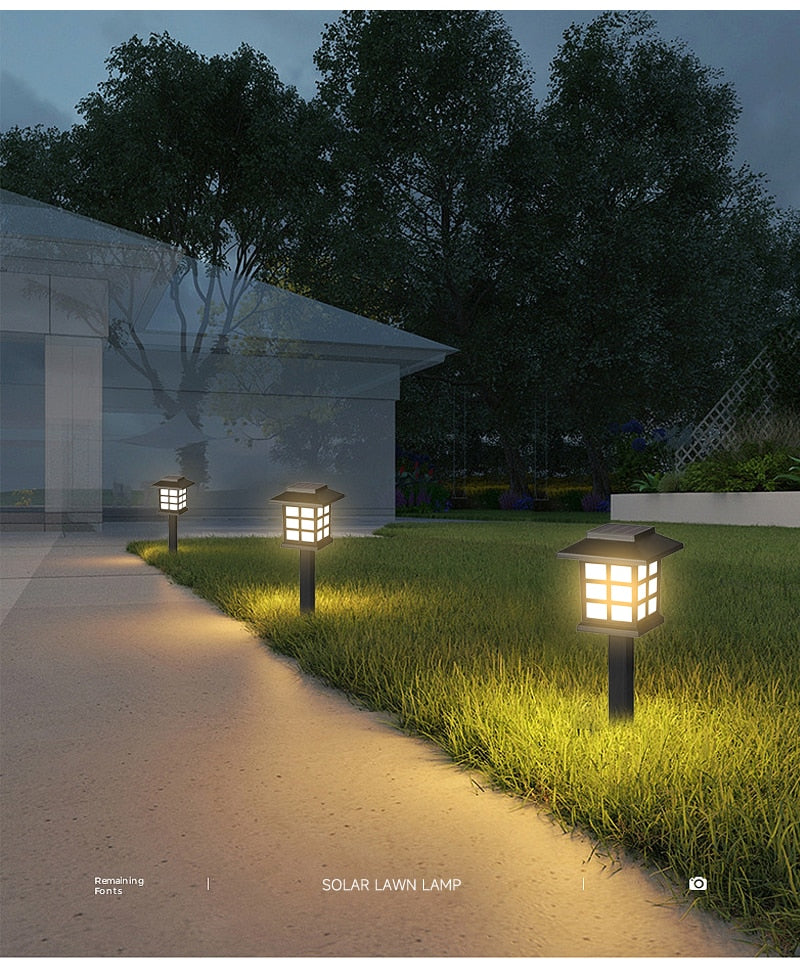 Luminária de Energia Solar para Jardim e Passarelas. Impermeável e com Grande Destaque Visual. Espetar no Gramado e Usar. Prático.