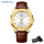 Relógio Masculino CRRJU com Pulseira de Couro. Elegante, Casual e Esportivo e a Prova D'água.