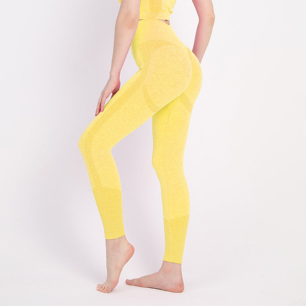 Leggins para Yoga e Esportes Fitness, sem Costuras e com Compressões Estruturadas