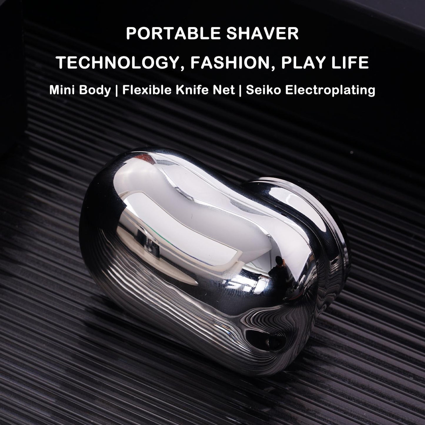 Mini Barbeador Portátil e Elétrico, Recarregável via USB. Bateria de Longa Duração. Lavável.