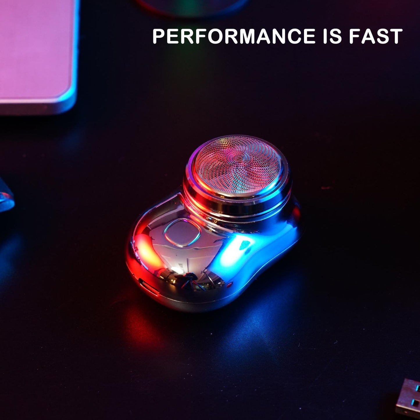 Mini Barbeador Portátil e Elétrico, Recarregável via USB. Bateria de Longa Duração. Lavável.