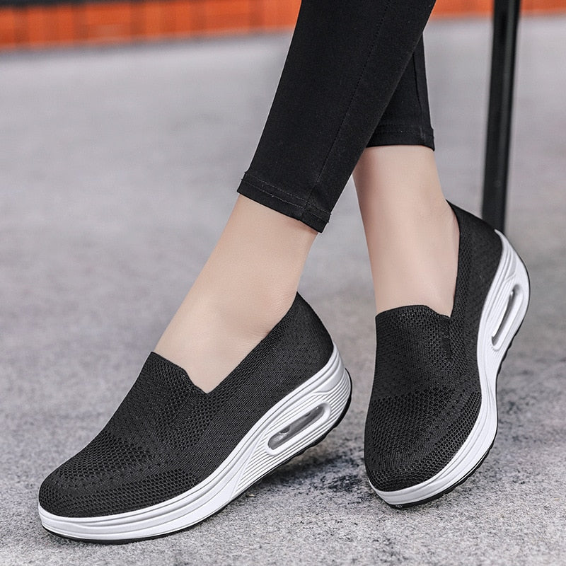 Tênis Feminino, Esportivo e Ortopédico, em Malha, Respirável, Extremo Conforto para os Pés