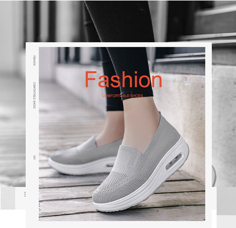 Tênis Feminino, Esportivo e Ortopédico, em Malha, Respirável, Extremo Conforto para os Pés
