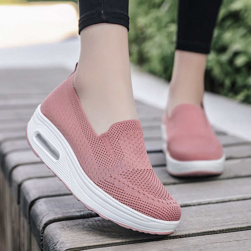 Tênis Feminino, Esportivo e Ortopédico, em Malha, Respirável, Extremo Conforto para os Pés