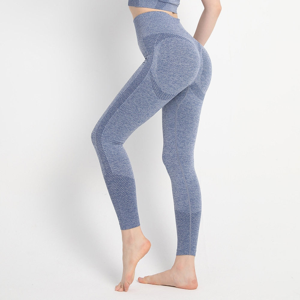 Leggins para Yoga e Esportes Fitness, sem Costuras e com Compressões Estruturadas