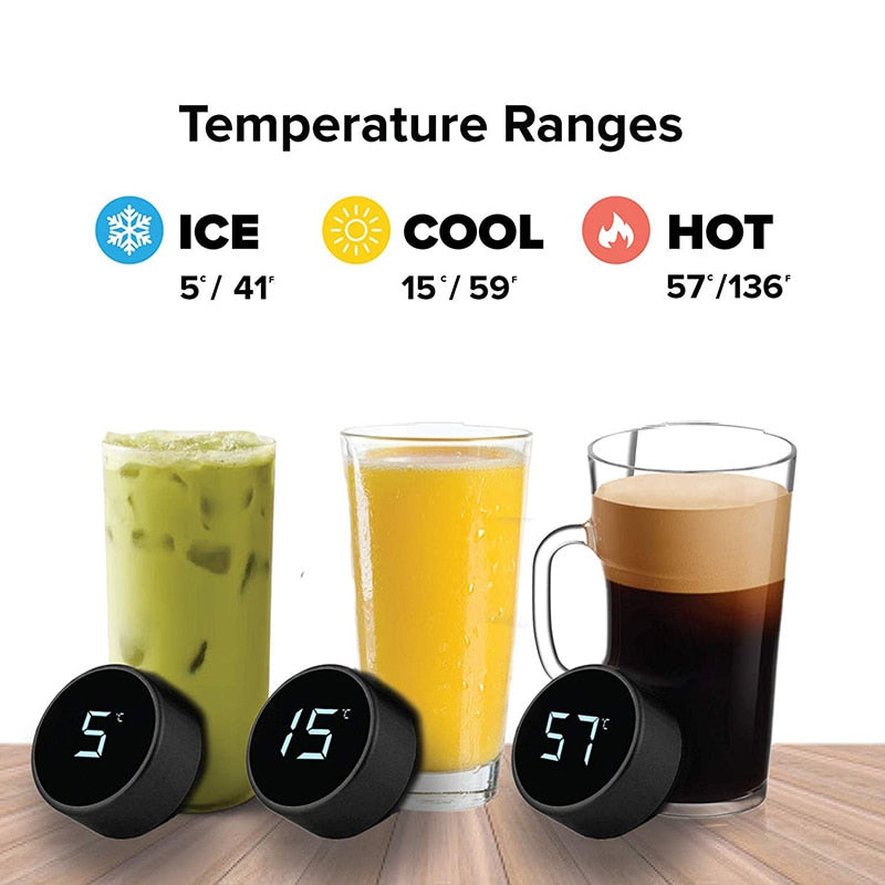 Garrafa De Aço Inoxidável, Térmica, Mantém a Temperatura Quente e Fria. Com visor de LCD.