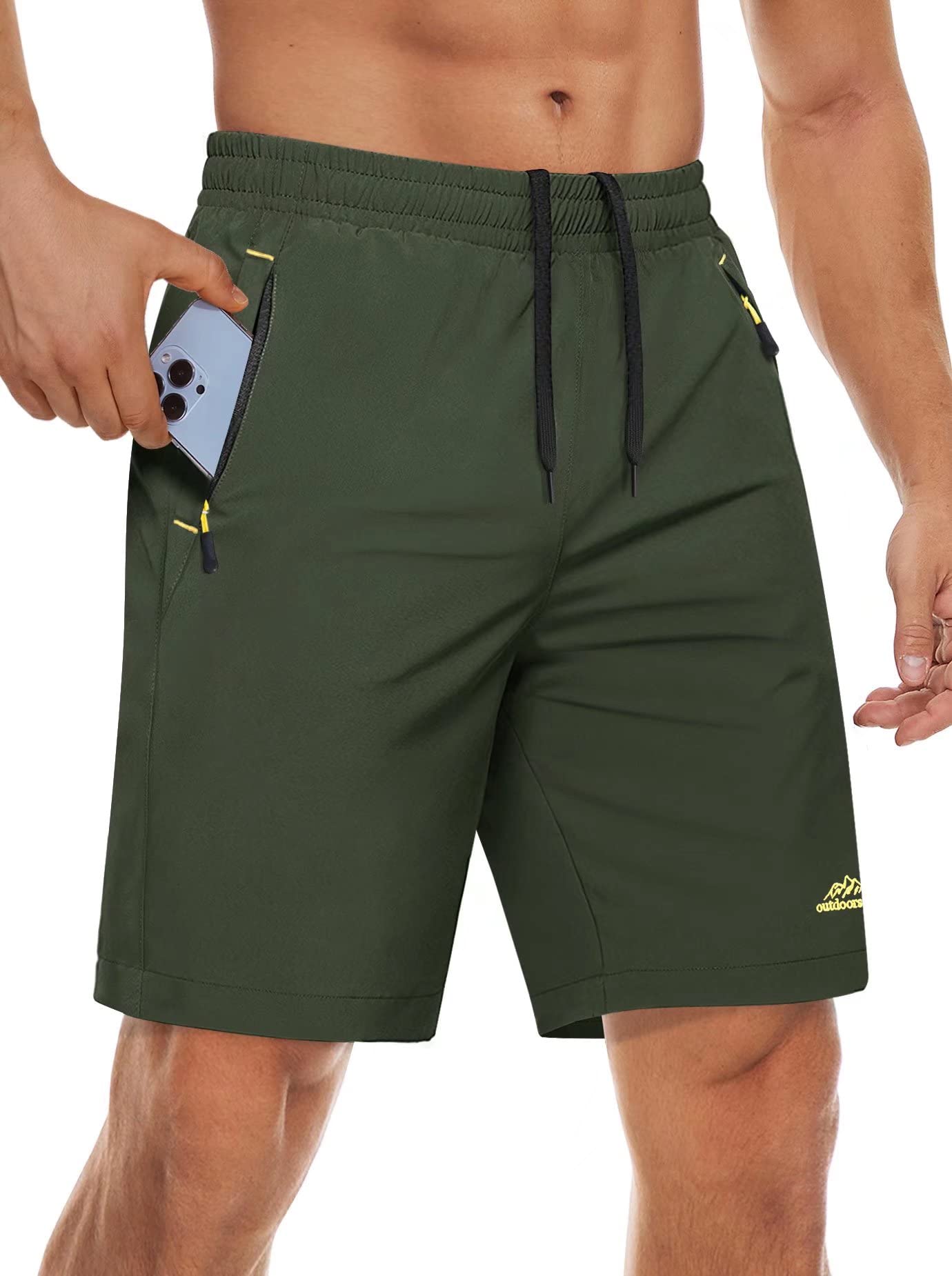 Short Masculino, com Bolsos e Zíper, ideal para Treinos e Caminhadas. Atentem para a Numeração de Acordo com o seu Físico.