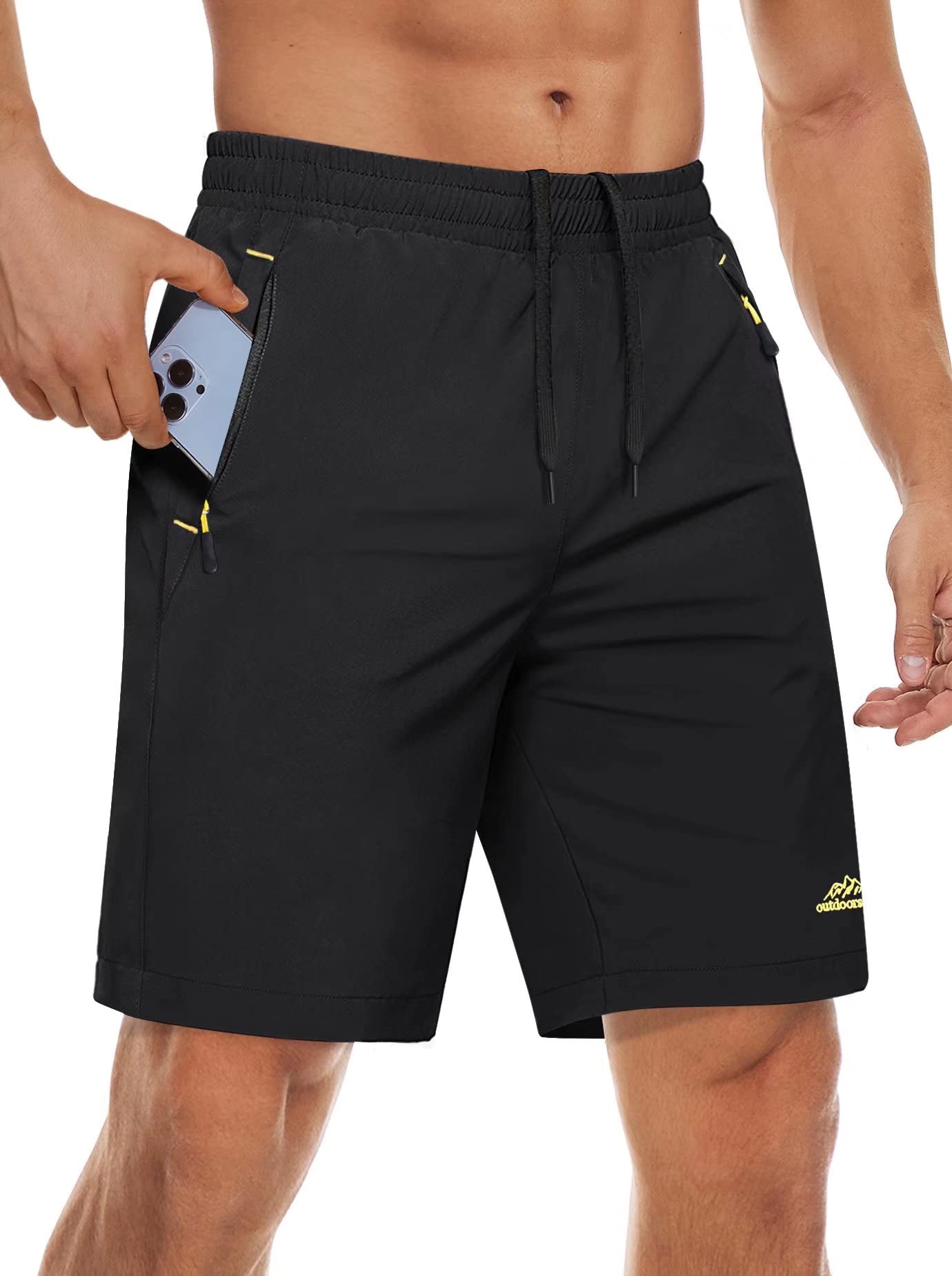 Short Masculino, com Bolsos e Zíper, ideal para Treinos e Caminhadas. Atentem para a Numeração de Acordo com o seu Físico.