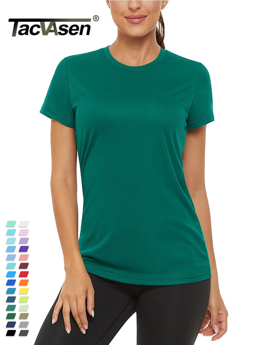 Camiseta Feminina, Versátil para Diversas Práticas Esportivas, Com Proteção UV, Respirável e com Secagem Rápida. Atentem para a Conversão de Numeração de acordo com seu Físico.